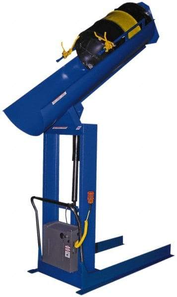 Vestil - 1,500 Lb Load Capacity, Drum Dumper - 84-1/2" High - Caliber Tooling