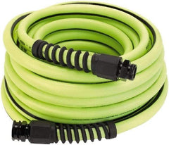 Legacy - 100' Long Water Hose - 5/8" Diam, 3/4" GHT, Hybrid Polymer, 165 psi, All Season, Green - Caliber Tooling