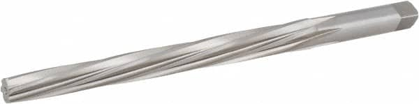 Hertel - #9 Pin, 0.6066" Diam, 0.4805" Small End, 9/16" Diam Straight Shank, 6-1/16" Flute, Taper Pin Reamer - Caliber Tooling