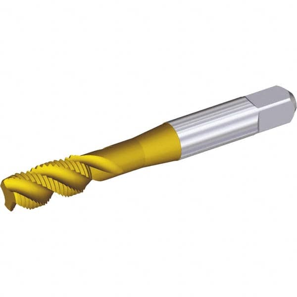 Kennametal - 1/4-20 3 Flute Modified Bottoming Spiral Flute Tap - Cobalt, Oxide Finish, 63.4mm OAL, Right Hand Flute, Right Hand Thread, H7 - Caliber Tooling