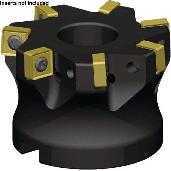 Kennametal - 5 Inserts, 50mm Cut Diam, 22mm Arbor Diam, 9.16mm Max Depth of Cut, Indexable Square-Shoulder Face Mill - 2° Lead Angle, 40mm High, SN_J10T308EN__ Insert Compatibility, Series KSSM - Caliber Tooling