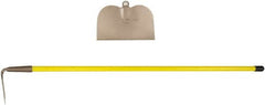 Ampco - 5" High x 8" Wide Square Aluminum Hoe - 55" Long Fiberglass Straight Handle - Caliber Tooling