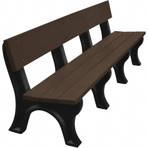 Vestil - 8' Long x 26-1/4" Wide, Recycled Plastic Bench Seat - Caliber Tooling