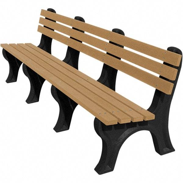 Vestil - 8' Long x 26-1/4" Wide, Recycled Plastic Bench Seat - Caliber Tooling