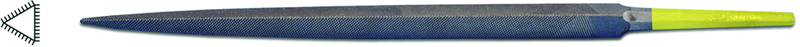 8" INOX Three-Square File, Cut 2 - Caliber Tooling