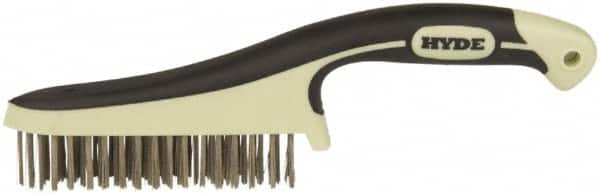 Hyde Tools - Stainless Steel Surface Preparation Wire Brush - 1" Bristle Length, 5" Wide - Caliber Tooling