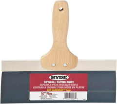 Hyde Tools - 10" Wide Flexible Blade Steel Joint Knife - Flexible, Hardwood Handle - Caliber Tooling