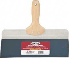 Hyde Tools - 12" Wide Flexible Blade Steel Joint Knife - Flexible, Hardwood Handle - Caliber Tooling