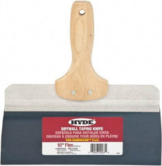 Hyde Tools - 10" Wide Flexible Blade Steel Joint Knife - Flexible, Hardwood Handle - Caliber Tooling