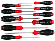 10 Piece - SoftFinish® Cushion Grip Screwdriver Set - #30290 - Includes: Slotted 3.0 - 6.5; Phillips #0 -2 and Square #1 - 3 - Caliber Tooling