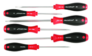 6 Piece - SoftFinish® Cushion Grip Screwdriver Set - #30291 - Includes: Slotted 4.5 - 6.5mm; Phillips #1 - 2 and Square #1 - 2 - Caliber Tooling
