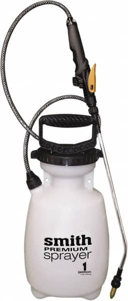 Smith Performance Sprayers - 1 Gal Chemical Safe Garden Hand Sprayer - Use with Cleaners/Degreasers, Polyethylene Tank, Funnel Mouth, Reinforced Hose - Caliber Tooling