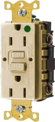 Hubbell Wiring Device-Kellems - 1 Phase, 5-15R NEMA, 125 VAC, 15 Amp, GFCI Receptacle - 2 Pole, Back and Side Wiring, Hospital Grade - Caliber Tooling