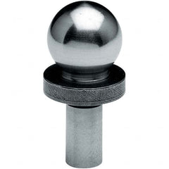 TE-CO - 1/2" Ball Diam, 1/4" Shank Diam, Alloy Steel Inspection Tooling Ball - Caliber Tooling