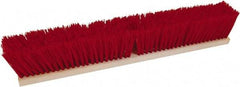 O-Cedar - 36" Rough Surface Polypropylene Push Broom - 3-1/4" Bristle Length, Wood Block, Threaded Handle Connection, Handle Sold Separately - Caliber Tooling