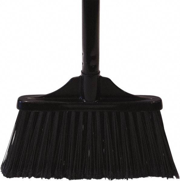 O-Cedar - 10" Wide, Black PET Bristles, 30" Metal Handle, Angled Broom - Flagged - Caliber Tooling