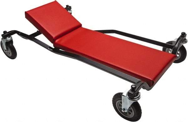 Whiteside - 600 Lb Capacity, 4 Wheel Heavy-Duty Creeper - Steel, 40" Long x 7-7/8" High x 24" Wide - Caliber Tooling