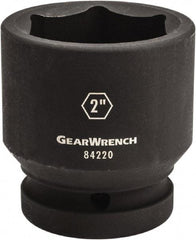 GearWrench - 1" Drive 2-13/16" Standard Impact Socket - 6 Points, 3-39/50" OAL - Caliber Tooling