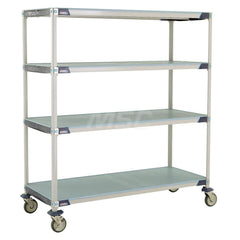 Metro - Carts; Type: Industrial Cart ; Load Capacity (Lb.): 900.000 ; Number of Shelves: 4 ; Width (Inch): 26-5/16 ; Length (Inch): 61-3/4 ; Height (Inch): 67-5/16 - Exact Industrial Supply