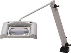 Waldmann Lighting - 35 Inch, Articulated, Clamp Mounted, LED, White, Magnifying Task Light - 13.20 Watt, 120 Volt, 1.75x Magnification, 165mm Wide - Caliber Tooling