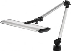 Waldmann Lighting - 40 Inch, Articulated, Clamp Mounted, LED, Silver, General Purpose Task Light - 34 Watt, 100 to 240 Volt, Nonmagnifying - Caliber Tooling