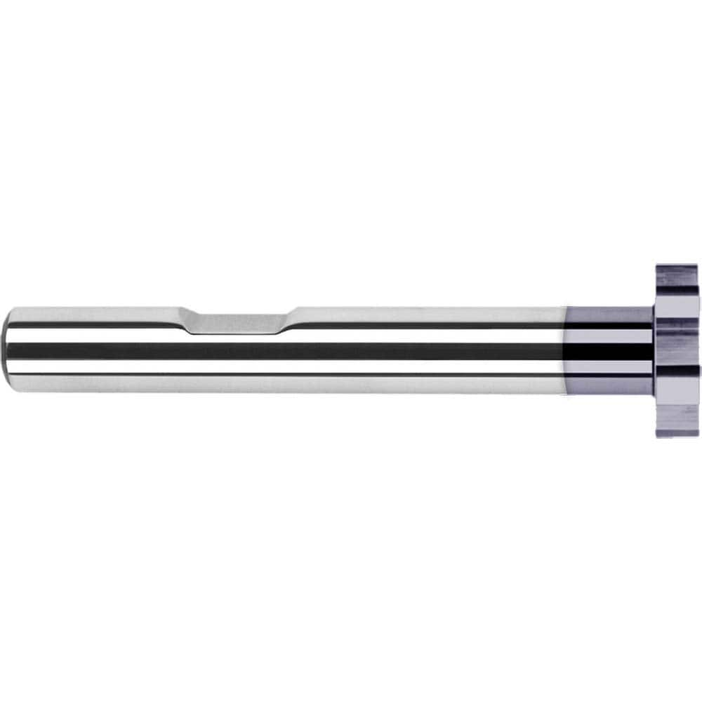 Harvey Tool - 1" Cut Diam, 3/64" Cut Width, 1/2" Shank, Straight-Tooth Woodruff Keyseat Cutter - Exact Industrial Supply