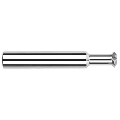 Harvey Tool - 3/8° 3/8" Cut Diam, 0.089" Cut Width, 3/8" Shank, Solid Carbide Double-Angle Cutter - Exact Industrial Supply