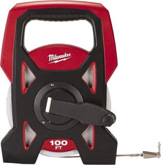 Milwaukee Tool - 100' x 3/8" Tape Measure - 1/16" Graduation - Caliber Tooling