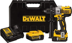 DeWALT - 20 Volt 1/2" Chuck Pistol Grip Handle Cordless Drill - 0-2000 RPM, Keyless Chuck, Reversible, 2 Lithium-Ion Batteries Included - Caliber Tooling