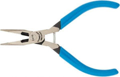 Channellock - 4.86" OAL, 1" Jaw Length, Long Nose Side Cutting Pliers - Standard Head, Cushion Grip Handles - Caliber Tooling