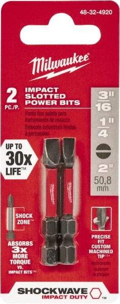 Milwaukee Tool - Impact Ready Accessory Set - 1/4" Hex Drive, Slotted Point - Caliber Tooling