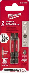 Milwaukee Tool - Impact Ready Accessory Set - 1/4" Hex Drive, Slotted Point - Caliber Tooling