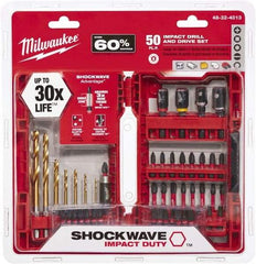 Milwaukee Tool - Impact Ready Accessory Set - 1/16 to 1/4" Hex, #1, #2, 1/4" Hex Drive, Phillips, Slotted, Torx, Square Point - Caliber Tooling