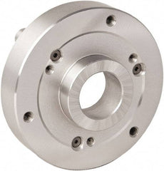 Bison - Adapter Back Plate for 10" Diam Bison Set-Tru Lathe Chucks - D1-4 Mount, 60.5mm Through Hole Diam - Caliber Tooling