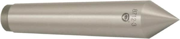 Bison - 1.24" Head Diam, Standard Point Solid Dead Center - 4MT Morse Taper, 14mm Point Diam - Caliber Tooling