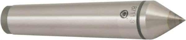 Bison - 0.71" Head Diam, Standard Point Solid Dead Center - 2MT Morse Taper, 7mm Point Diam - Caliber Tooling