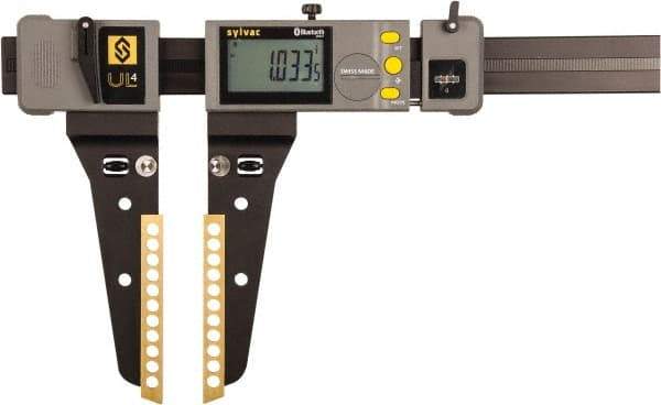 Fowler - 0 to 600mm Range, 0.01mm Resolution, IP67 Electronic Caliper - 200mm Stainless Steel Jaws, 0.04mm Accuracy, Wireless Output - Caliber Tooling