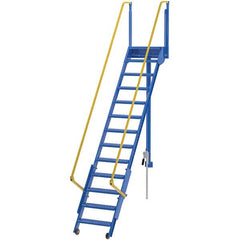 Vestil - Rolling & Wall Mounted Ladders & Platforms Type: Ladder Style: Mezzanine Ladder - Caliber Tooling