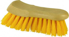 O-Cedar - 1-3/8" Bristle Length, Polypropylene Utility Scrub Brush - 6" Long x 3" Wide Head, 6" OAL, Beige, Plastic Block - Caliber Tooling