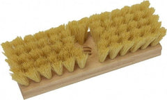 O-Cedar - 2" Bristle Length, Tampico Deck Scrub Brush - 10" Long x 3" Wide Head, 10" OAL, Beige, Wood Block - Caliber Tooling