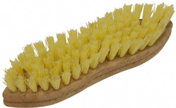 O-Cedar - 1" Bristle Length, Polypropylene Scrub Brush - 9" Long x 2-1/2" Wide Head, 9" OAL, Beige, Foam Block - Caliber Tooling