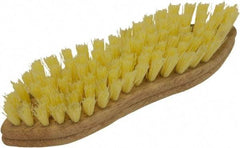 O-Cedar - 1" Bristle Length, Tampico Scrub Brush - 11" Long x 3" Wide Head, 11" OAL, Beige, Wood Block - Caliber Tooling