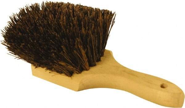 O-Cedar - 2" Bristle Length, Palmyra Utility Scrub Brush - 9" Long x 3" Wide Head, 9" OAL, Black, Wood Block - Caliber Tooling