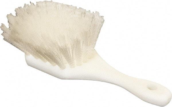 O-Cedar - 2" Bristle Length, Nylon Utility Scrub Brush - 9" Long x 3" Wide Head, 9" OAL, White, Foam Block - Caliber Tooling