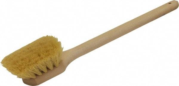 O-Cedar - 2" Bristle Length, Tampico Utility Scrub Brush - 20" Long x 3" Wide Head, 20" OAL, Beige, Wood Block - Caliber Tooling