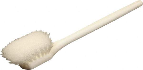 O-Cedar - 2" Bristle Length, Nylon Utility Scrub Brush - 20" Long x 3" Wide Head, 20" OAL, White, Foam Block - Caliber Tooling