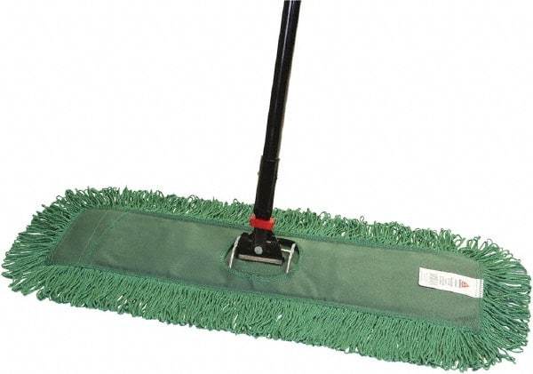 O-Cedar - 60" Long x 24" Wide Cotton & Metal Dust Mop Kit - White, Green & Black, Snap-On - Caliber Tooling