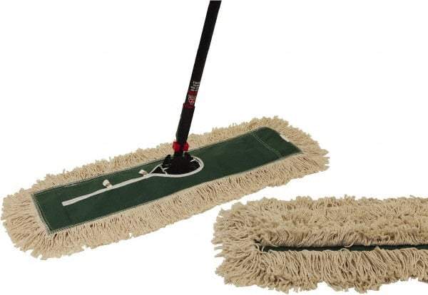 O-Cedar - 60" Long x 24" Wide Cotton & Metal Dust Mop Kit - White, Green & Black, Snap-On - Caliber Tooling