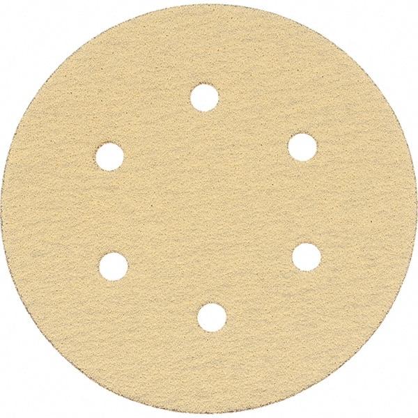 Tru-Maxx - 6" Diam, 100 Grit, Aluminum Oxide Hook & Loop Disc - Fine Grade, Coated, C Weight Paper Backing, - Caliber Tooling