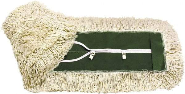 O-Cedar - 24" Long x 5" Wide Cotton Dust Mop Head - Key-Slot Snaps, Launderable - Caliber Tooling